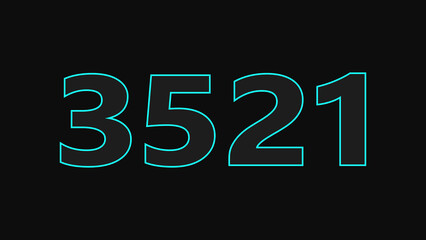 abstract glowing neon number illustration 4k.