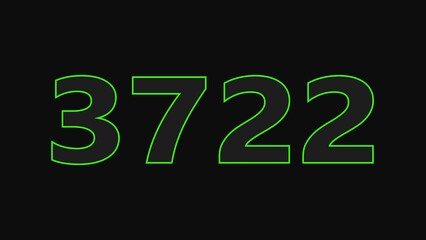 abstract glowing neon number illustration 4k.