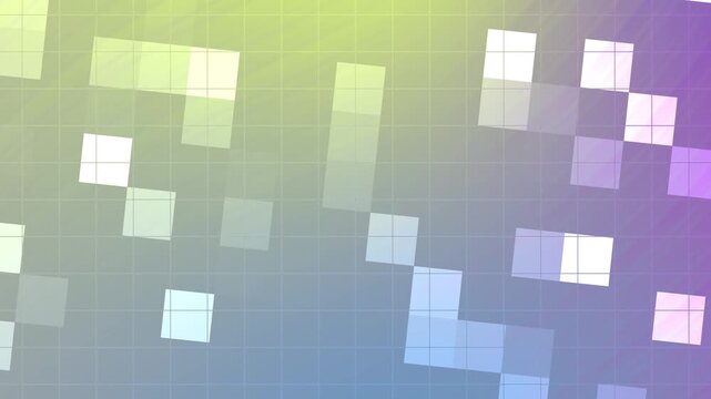 Abstracts Twirls Blink Square, Abstract geometric animation with a gradient background and square shapes moving and flowing,  royalty free stock.