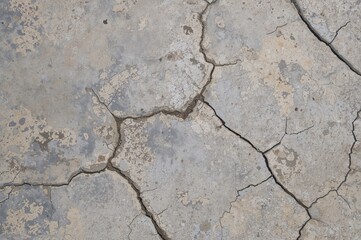 Obraz premium Fractured Cement Layer Featuring Organic Designs and Aged Finish