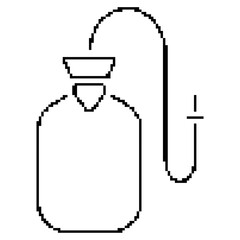 enema pixel icon, 8-bit. Isolated vector illustration.