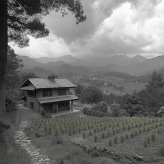 house in the mountains