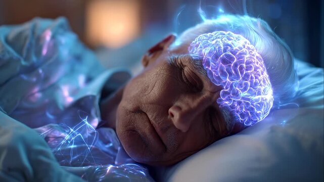 Abstract Brain Activity in a Sleeping Elderly Man's Mind