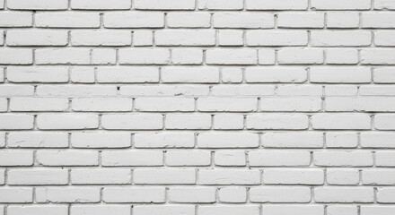 Obraz premium Clean White Brick Wall Texture Detailed Surface Background
