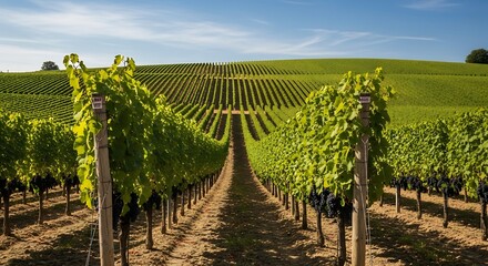 Naklejka premium vineyard in tuscany italy