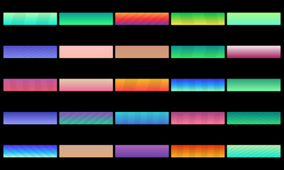 Abstract cyan gradient blocks on black background