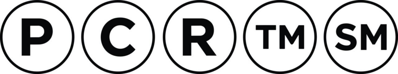 Patent symbol, copyright symbol, registered trademark, trademark, service mark, intellectual property, legal protection, branding, logo, rights, secure, design, graphic, minimal, ownership