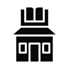  library glyph icon illustration vector graphic.eps