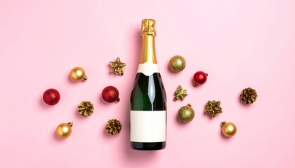 Festive Champagne Celebration Golden Hues and Holiday Cheer, a Pop of Joy and Sparkling Moments