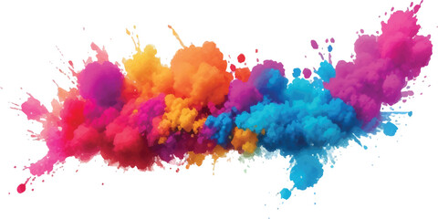 Abstract pink watercolor splatter on white background artistic design element
