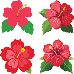 Set of floral elements. Romantic flower collection with flowers, twigs, leaves, herbs and berries. Vector design isolated on white background.
