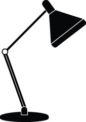 Minimalist modern table lamp vector illustration