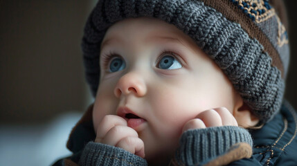 Cute Child Looking Adorable and Thoughtful
