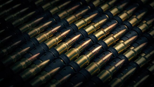 War Supplies Rows Of Ammunition
