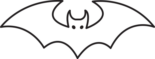 Bat halloween clip art design on plain white transparent isolated background for card, shirt, hoodie, sweatshirt, apparel, card, tag, mug, icon, poster or badge