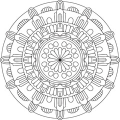 Fototapeta premium Intricate Circle Pattern Illustration