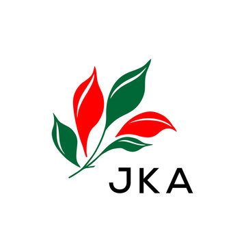 JKA Nature Inspired Minimalist Logo Template, JKA Later Logo, Elegant Botanical Logo with Abstract Leaves, 
