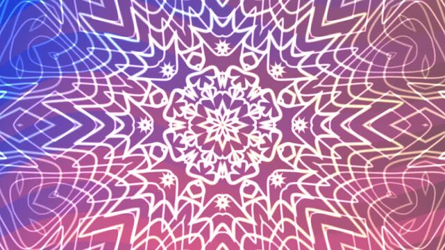 Abstracts Twirls Kaleidoscope A, Abstract animated kaleidoscope pattern with vibrant colors and symmetrical design visuals,  royalty free stock.
