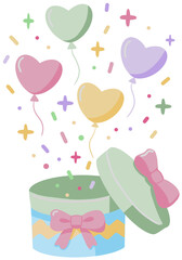 Heart Ballon Surprise Box