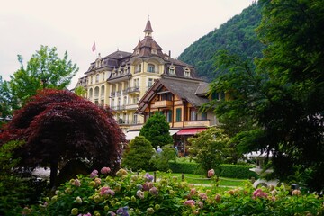 Traditional houses and architecture Interlaken, Switzerland