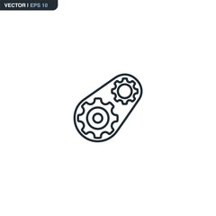 Operate, linear style sign for mobile concept and web design