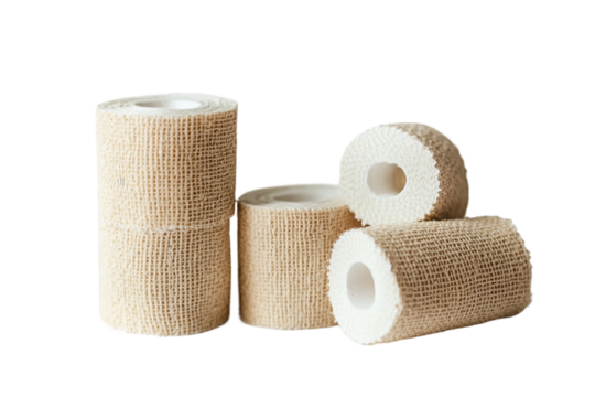 Comfort adhesive bandage for irritation free sensitive skin isolated on transparent background