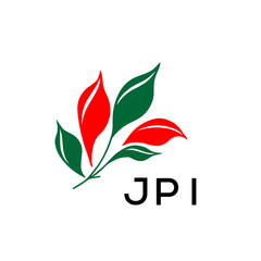 JPI Nature Inspired Minimalist Logo Template, JPI Later Logo, Elegant Botanical Logo with Abstract Leaves, 
