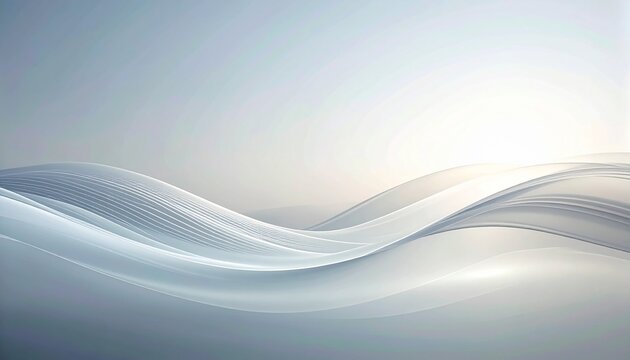 Elegant Abstract Blue and Grey Wavy Lines Background. Modern Smooth Flowing Gradient Curves Design for Technology and Business.