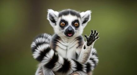 Obraz premium ring tailed lemur sitting
