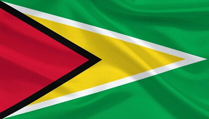 Triangles of red and gold pierce a field of green—Guyana’s flag pulses with energy, where zeal meets endurance, and rivers carve paths through forested dreams. It’s a banner of dynamic motion and natu