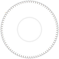 Circular Arrangement of Miniature Bar Charts and Symbols on White Background graph data