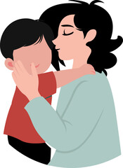 Illustration of Parent Embracing Child
