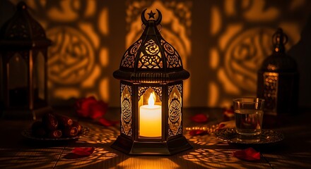 old fashioned lantern on the table