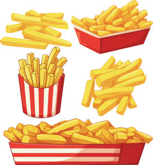 French fries vector illustration