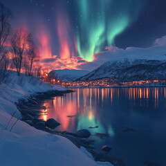 Aurora Borealis in Tromsø, Norway 