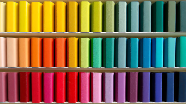 colored pencils in a box