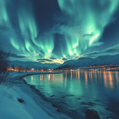 Aurora Borealis in Tromsø, Norway 