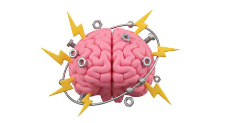 Amazing Brain Power and Creative Ideas Sparking Innovation and Problem Solving Thinking