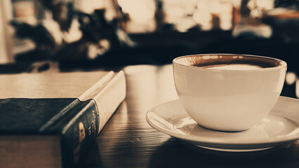 coffee, concept, cup, cyan, day, drink, early, education, espresso, food, fresh, glasses, good, happy, home, hot, indoor, morning, morning coffee, morning work, 
