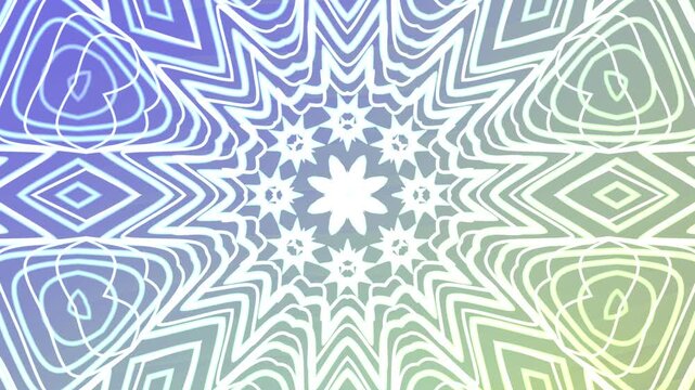 Abstracts Twirls Kaleidoscope A, Mesmerizing abstract kaleidoscope motion background with vibrant gradient color and patterns,  Video Stock royalty.