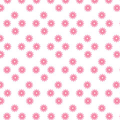 Delicate pink floral pattern on a white background