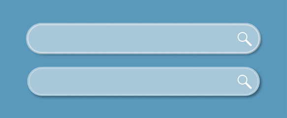 Obraz premium buttons for web vector . 3d search bar internet browser engine on blue background 