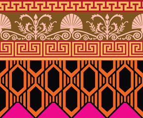 La Dolce Vita seamless pattern. Vector Italian summer food, sardines, picnic, lobster, tomatoes, vine. Cute hand drawn food wrap, Mediterranean kitchen wallpaper, textile design, print, background