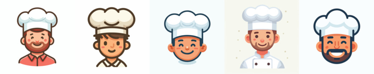 vector avatar of a male chef's face