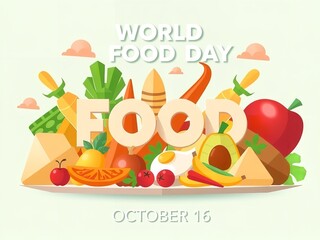 Celebrating World Food Day with a Colorful Array of Fruits and Vegetables