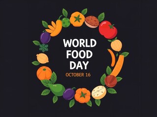 Celebrating World Food Day: A Vibrant Illustration of Harvest Bounty and Nutrition