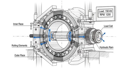 Precise Hydraulic Load Cell Testing System.