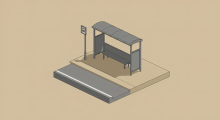 Isometric Bus Stop Design