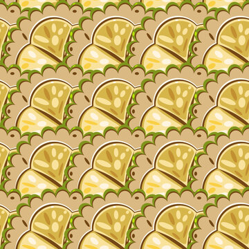 Mocambo slices seamless tropical pattern vector illustration 