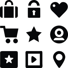 20 Minimal UI/UX Vector Icons – Essential Flat Outline Set